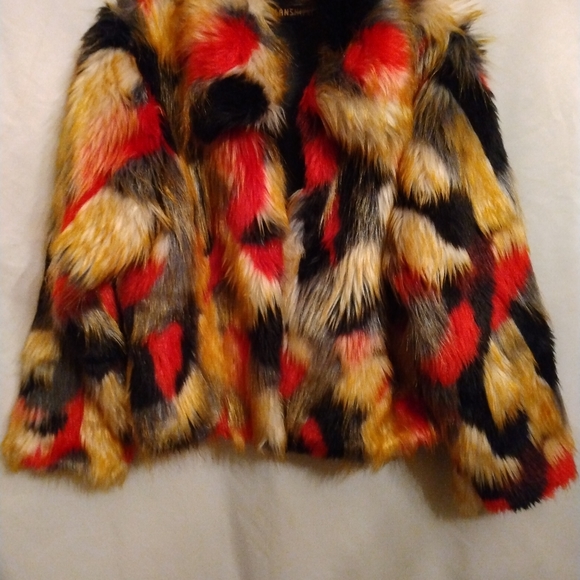 Lanshifel Colorful Faux Fur Jacket - Picture 1 of 5